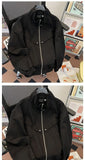 Riolio American Cityboy Jacket Wash Canvas Deconstructed Stand Collar Coat Design Sense Top Spring Autumn Korean Trend Bomber Jacket