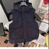 Riolio Outdoor Summer Thin Hat Vest Multi-ket Functional Workwear American Sle Youth Casual Faion Polyester Blend Fabric