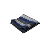 Riolio  24cm Korean Striped Plaid Pocket Square Men Young Boys Brown Casual Handkerchief Scarf Personalized Versatile Suit Pocket Towel