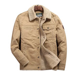 Riolio Outerwear Clothing fleece Bomber Jacket Men's Windbreaker Thick Warm Male Parkas Military Mens Winter Jackets Fur collar Coats