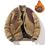 Riolio  America Retro Bomber Jackets for Men Spring Autumn Windbreaker Men Vintage Winter Padded Coats Outerwears Men Winter Clothes