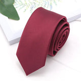 Riolio  Mens Ties Champagne Red Black Solid Skinny Necktie Women Casaual Dress Gifts Wedding Neck Ties for Men Groom Shirt Accessories