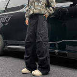 Riolio  Y2K Big Pocket Men's Cargo Pants Japanese New Harajuku Loose Straight Wide Leg Trousers Baggy Pants Man Hip Hop Sweatpants
