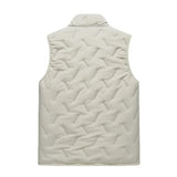 Riolio Men's Ultrasonic Fleece-Lined Cotton Vest Casual Fashion Warm Dad's Style Sheep Fur Vest For Spring Autumn