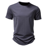 Riolio 100% Cotton Men's T-shirt O-neck Casual Soft Fashion Solid Color T-shirt for Men New Summer Short Sleeve Tops Tees Men