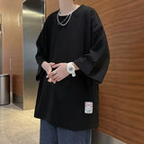 Riolio High-end Sensible Men's T-shirt Short Sleeves Ice Silk Stylish Design American Style Quarter Sleeve Summer Cool T-shirt