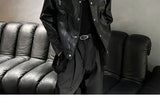 Riolio American Retro Shoulder Pad Short Leather Jacket Men's Spring Deconstruction High-end Fashion Trend Vintage Motorcycle Jacket