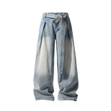Riolio  Vintage Wash Light Blue Relaxed Fit Jeans 2025 New Arrival High Quality Distressed Denim Pants for Men Streetwear Fashion Youth