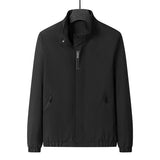 Riolio Mens Bomber Zipper Jacket Slim Business Jackets Male Outwear Spring Autumn Casual Jackets Solid Color Stand Collar Male Coats