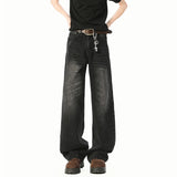Riolio Straight Leg Floor Length Classic Jeans Trending Comfort Fit Vintage Denim Pants for Men Stylish Durable Trousers