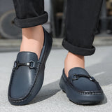 Riolio  New Trendy Men Casual Shoes Big Size 38-46 Summer Driving Loafers Breathable Man Business Footwear Slip on Falts Comfy Moccasins