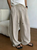 Riolio  Mens Loose Fit Star Rhinestone Embellished Sweatpants Casual Wide Leg Pants For Streetwear Festival