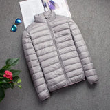 Riolio New Brand Autumn Winter Light Down Jacket Men's Fashion Hooded Short Large Ultra-thin Lightweight Youth Slim Coat Down Jackets