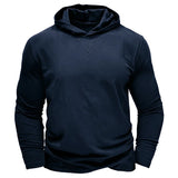 Riolio  Spring Autumn Fashion Hoodies Long Sleeve Solid Blocking Polo Shirts Men's Clothing Korean Button Loose Casual All-match Tops