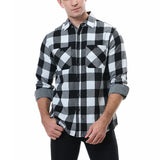 Riolio  English Style Vintage Men Clothing Plaid Shirt Spring Autumn New Harajuku Long Sleeves Streetwear Fashion Business Casual Tops