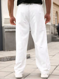 Riolio  Mens Casual Wide Leg Loose Fit Pants With Pockets Fall
