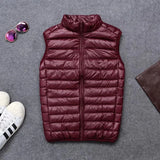 Riolio Coat Ultralight Sleeveless Puffer Vest Jacket Ultra Thin Warm Lightweight Down Jacket Waistcoat Winter Men Duck Down Vest Coats