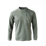 Riolio Lightweight Fce Long Sve T-irt Outdoor Men's round Ne Sweatirt Qui Dry Breathable Base Layer Spring Autumn