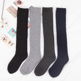 Riolio  Mens Winter Compression Stocking Warm Hot Knee Long Leg Terry Thigh High Socks Cotton Thicken Cover Calf Male Socks Size 38-45
