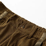Riolio  Summer Mens Cargo Tactical 100% Cotton Corduroy Short Multi Pocket Shorts Mens Japanese Streetwear Casual Jogger Outdoor Pants