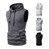 Riolio New Fashion Zipper Cardigan Sweater Mens Sleeveless Hooded Vest Jacket Plus Size S-4XL Streetwear Vest Hoodies