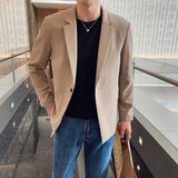 WELL DRESSED MEN Male Blazer Dress Jackets Slim Fit Long Thin Men's Suit Business Spring Clothes Simple Breasted Coat Fashion 2024 Casual New In