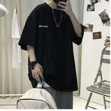 Riolio American Stylet Men's Short Sleeve T-shirt Insensitive Printing Design Sensibility Niche Oversize Half Sleeve Summer Top