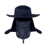 Riolio  Fishing Flap Caps Men Sun Protection Summer Quick-drying Bucket Hat Outdoor Face Wide Brim Women Bucket Hat For Fishing Climbing
