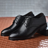 Riolio Plus Size Man Shoes Formal PU Leather Shoes for Men Lace Up Oxfords for Male Wedding Party Office Business Casual Shoe Men
