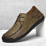 Riolio  Spring Soft Leather Casual Men Leather Shoes Lightweight Leather Casual Shoes Men Loafers Comfy Moccasins All-match Driving Shoe