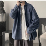 Riolio  Retro Plaid Shirt Men's Loose Long-sleeved Trendy Handsome Thin Jacket Versatile Shirt