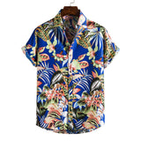 Riolio Men's short-sleeved flower shirt