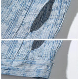 Riolio Spring Men Lapel Denim Coat Jacquard patter Fashion Washed denim jacket Motorcycle Jeans Jacket Hommes loose Cotton Casual Coats