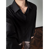 Riolio  White Long Sleeved Shirt Men Society Mens Black Dress Shirt Korean Loose Casual Shirt Mens Office Formal Shirts Plus Size 5XL