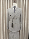 Riolio  New Striped Suit Set 2 Pieces For Men Wedding Groom Sets S-3XL Handsome Elegant Men's Double Breasted Suits Party Prom Wear