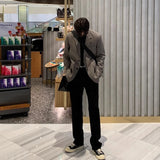 Riolio New Korean Fashion Men Suit Pants Light Luxury Business All-match Straight Slim-fit Casual Trousers Premium Elegant Dress Pants