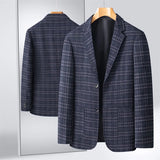 Riolio New Men's Blazer Fashion Middle-aged Business Casual Professional Wear Casual Loose British Style Sub-trend Four Seasons Suit