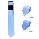 Riolio  2pcs Man Tie Classic Business Necktie Blue Wine Pink Solid Color Smart Casual Suit Necktie Striped Plaid Paisley Neck Gravatas