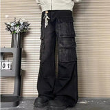 Riolio  Spring and Autumn New Men and Women Trendy Personalized Straight leg Jeans Couple Loose Retro workwear Casual Pants y2k