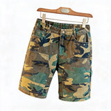 Riolio  Summer New Fashion Trendy American Straight Leg Cargo Denim Shorts Men's Casual Loose Sporty High Quality Denim Shorts 28-36
