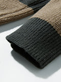 Riolio  New Loose Bottoming Sweater Casual Versatile Striped Pullover Men's Round Neck Sweater