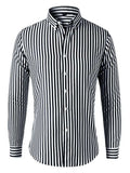 Riolio  Loose Fit Casual Long Sleeve Men's Shirt Business Casual Striped Stand Collar Spring New Arrival T-Shirt Style Male Fashion