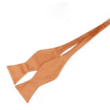Riolio  Men's Adjustable Satin Self Bow Tie Handmade Solid Color Polyester Smooth Bowtie Classic Business Wedding Party Tie Bowknot Gift