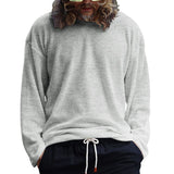 Riolio Spring And Autumn Korean Style Sweater Men's Casual Loose Plus Size men's Clothing Waffle Fabric Crew-neck Long-sleeved Pullover