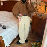 Riolio French Retro Hollow Long-sleeved Shirt Men Women Korean Style Lazy Style High-end Niche Design Casual Loose Shirt Aesthetic