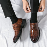 Men Dress Shoes Patent Leather Brogue Shoes for Male Formal Wedding Party Office Men Oxfords Business Moccasins Shoes