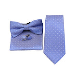 Riolio  Business Men Tie Set With Bowtie Pocket Square Cufflinks Necktie Suit Set Paisley Dot Floral Style New Fashion Classic Bow Tie