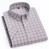 Riolio  Hight qulity summer 100%cotton thin short sleeve shirts for men slim fit formal shirt soft designer tops korean popular clothes