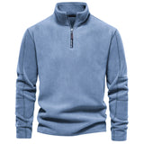 Riolio New Autumn Winter Thicken Warm Fleece Jacket for Men Zipper Neck Pullover Brand Quality Men's Sweatshirt Soft Shell Mens Jacket