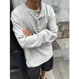 Riolio  Big Size Unicolor T Shirts for Men Baggy Pullover Plain Oversize Male Clothes Long Sleeve Tops Polyester It Elasticity Japan Y2k
